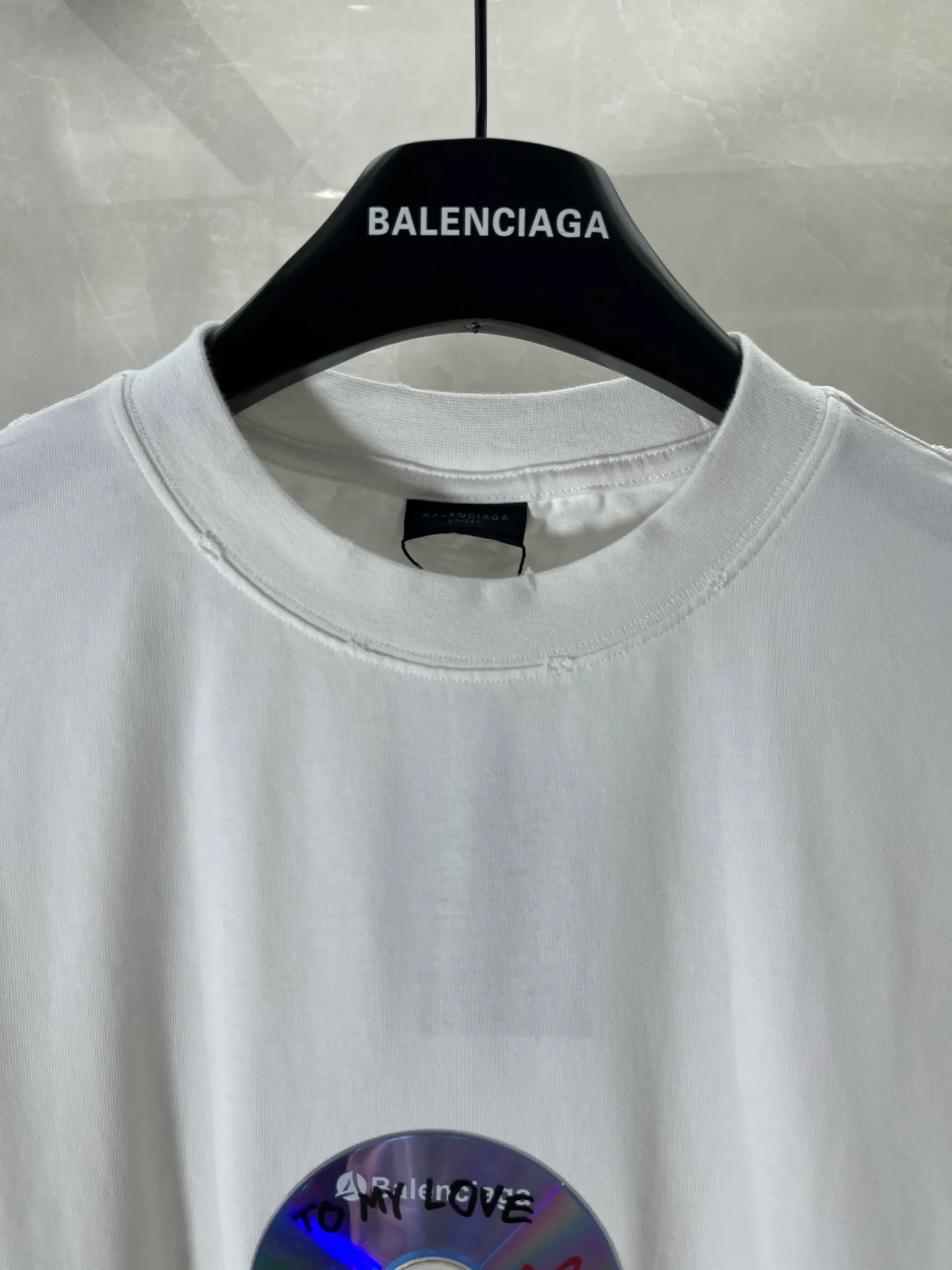 P100💰 -BALENCIAGA- CD . 300 . 。 175° 《》 》 Os Same Style ：Cream White Size：XS L 8004